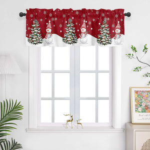 Cafe Curtain Christmas - Festive Valance - Blue, H x W 55 x 230cm