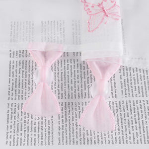 Cafe Curtain with Butterfly Pattern and Beads 1 Piece - Pink, H x W 60 x 120cm