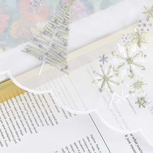 Cafe Curtain Christmas Decor with Gold Fir Trees