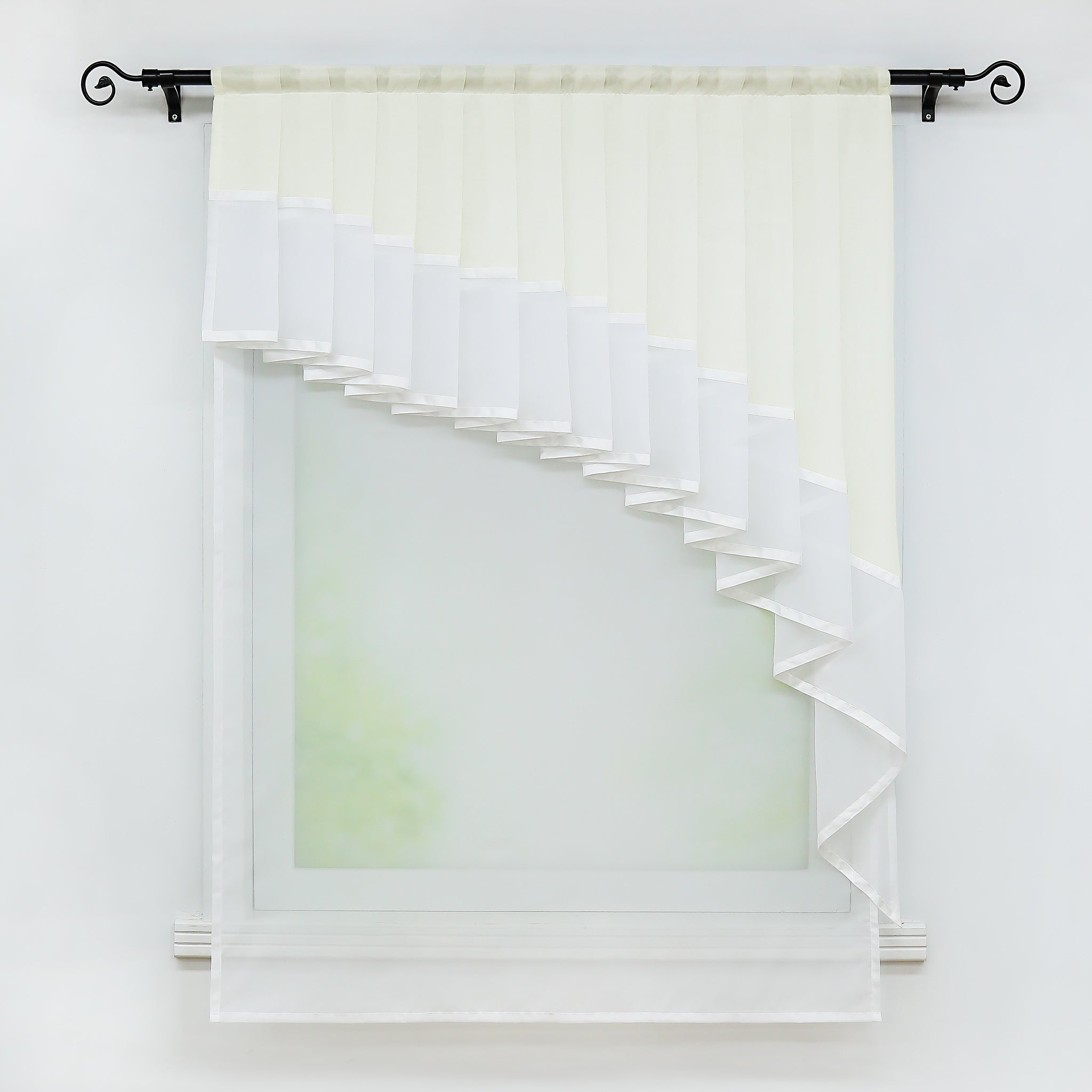Romantic Curtain with Valance 2-in-1 Design