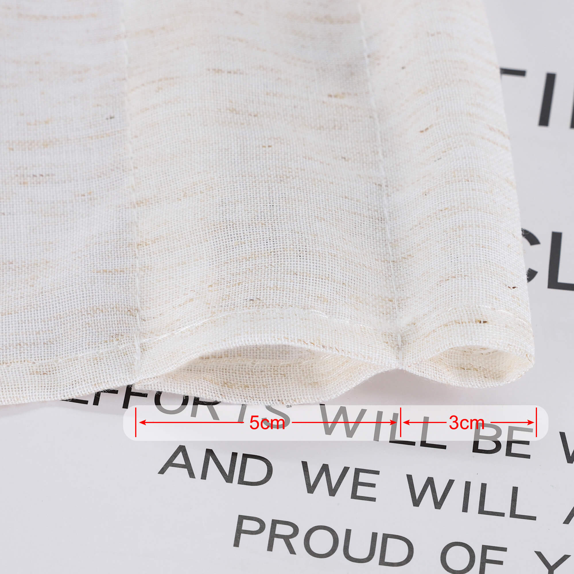 Cafe Curtains Semi-Sheer with Fine Slub-Yarn Texture Set of 2