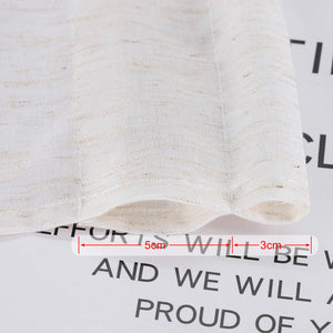 Cafe Curtains Semi-Sheer with Fine Slub-Yarn Texture Set of 2