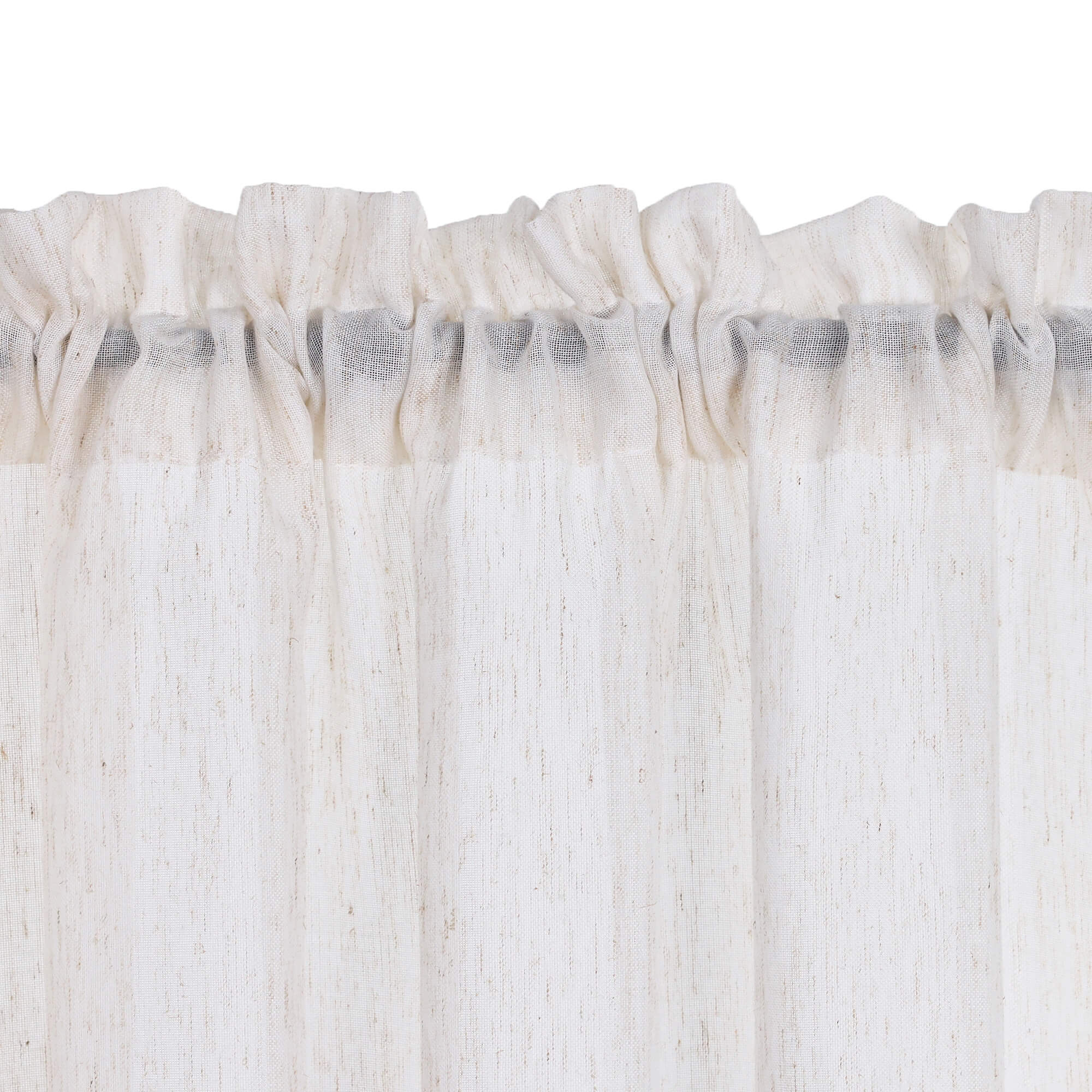 Cafe Curtains Semi-Sheer with Fine Slub-Yarn Texture Set of 2