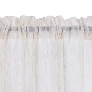 Cafe Curtains Semi-Sheer with Fine Slub-Yarn Texture Set of 2