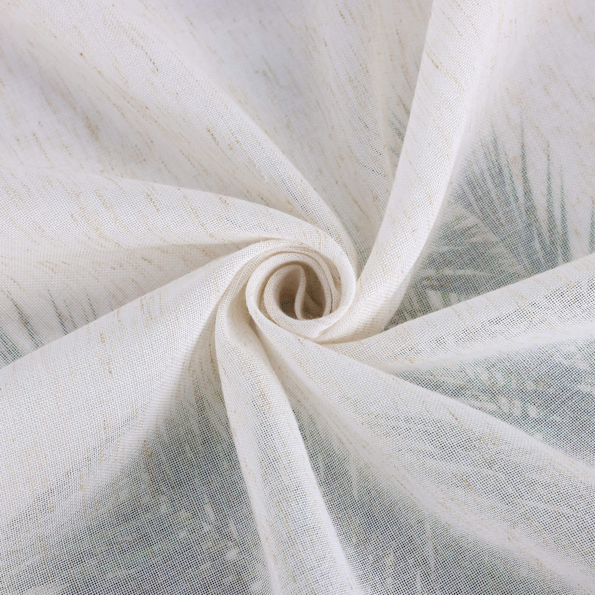 Cafe Curtains Semi-Sheer with Fine Slub-Yarn Texture Set of 2