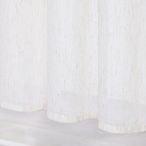 Cafe Curtains Semi-Sheer with Fine Slub-Yarn Texture Set of 2