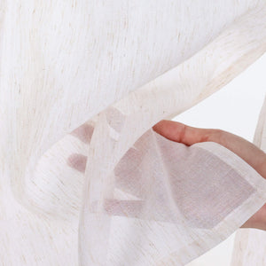 Cafe Curtains Semi-Sheer with Fine Slub-Yarn Texture Set of 2