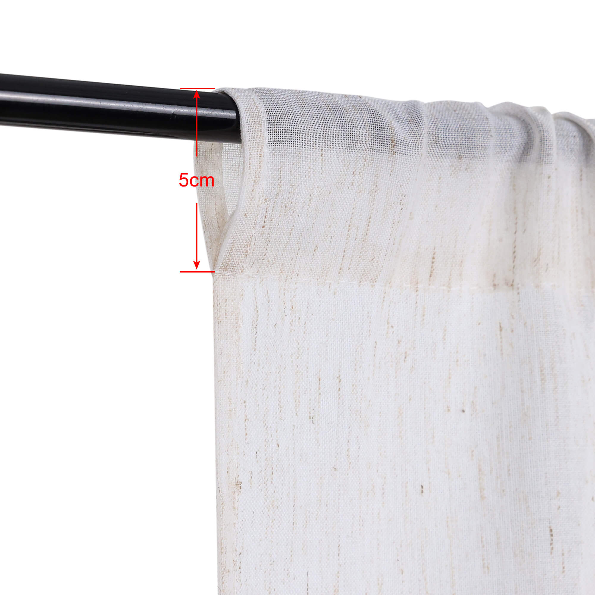 Cafe Curtains Semi-Sheer with Fine Slub-Yarn Texture Set of 2