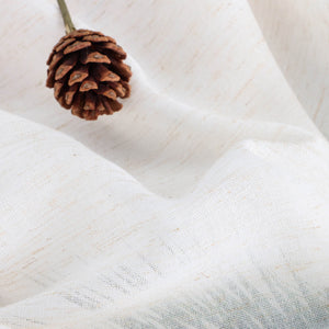 Cafe Curtains Semi-Sheer with Fine Slub-Yarn Texture Set of 2