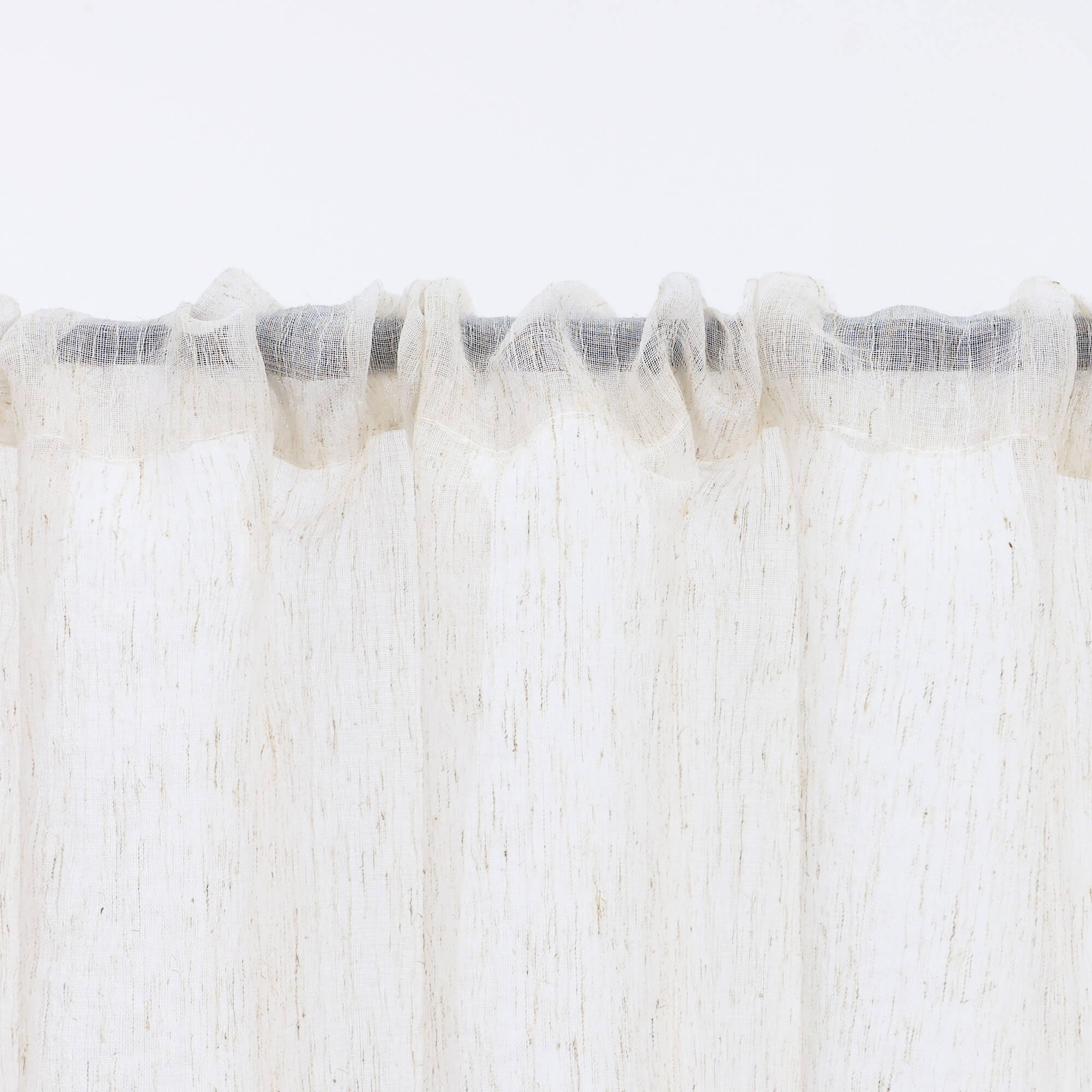 Cafe Curtains Semi-Sheer in Linen-Look Rod Pocket Set of 2