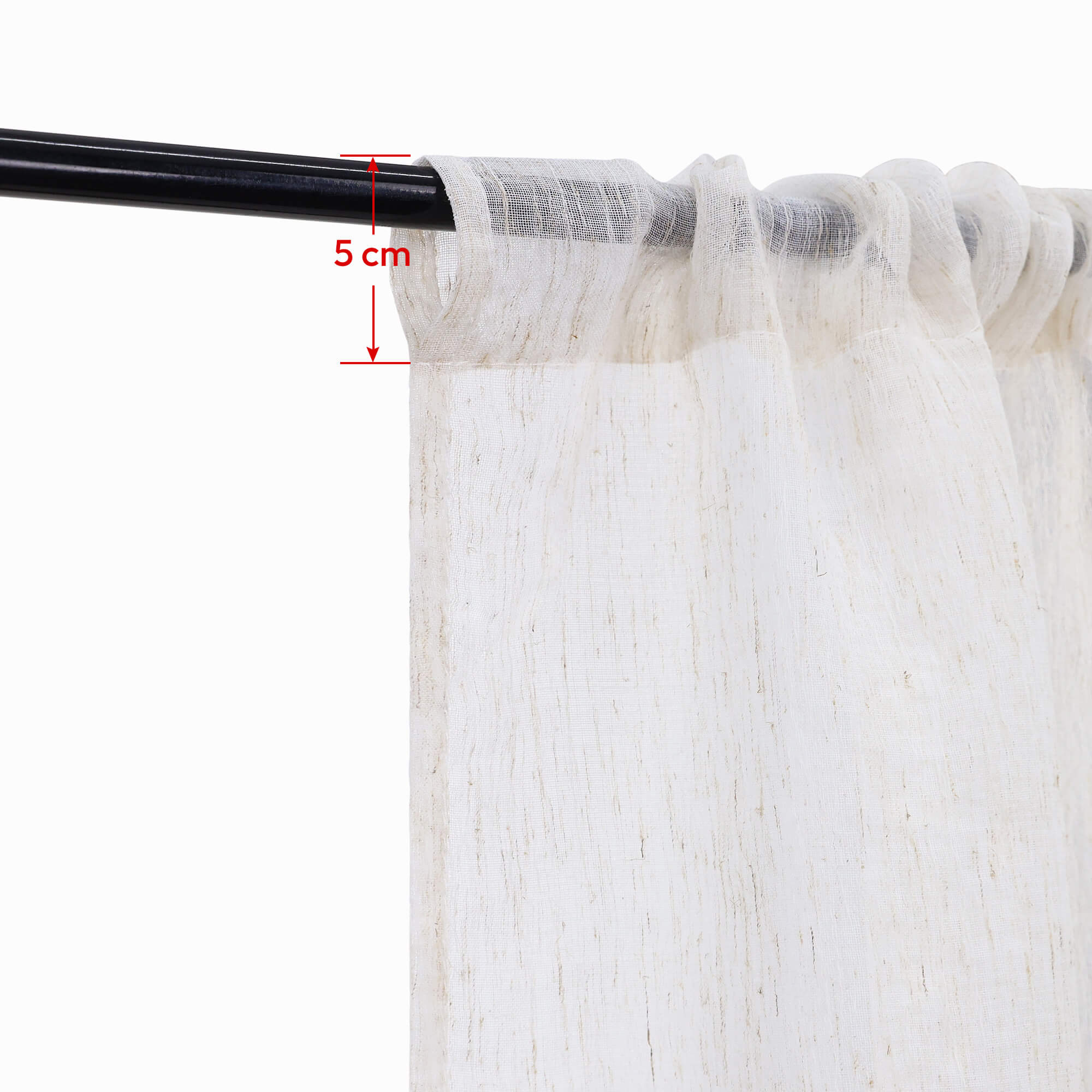 Cafe Curtains Semi-Sheer in Linen-Look Rod Pocket Set of 2