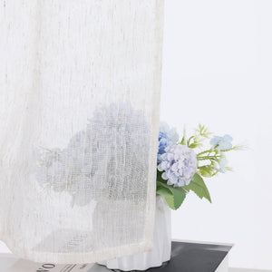 Cafe Curtains Semi-Sheer in Linen-Look Rod Pocket Set of 2