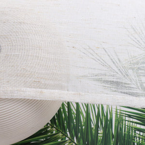 Cafe Curtains Semi-Sheer in Linen-Look Rod Pocket Set of 2 - Natural, rod pocket with decorative header