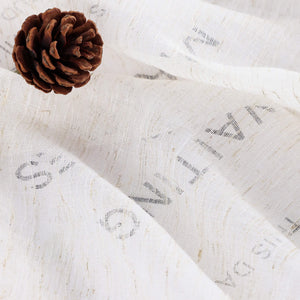 Cafe Curtains Semi-Sheer in Linen-Look Rod Pocket Set of 2 - Natural, Rod Pocket