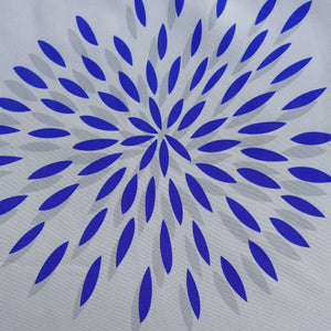 Cafe Curtain with Fireworks Motif - Festive Window Decor - Blue, H x W 60 x 140cm