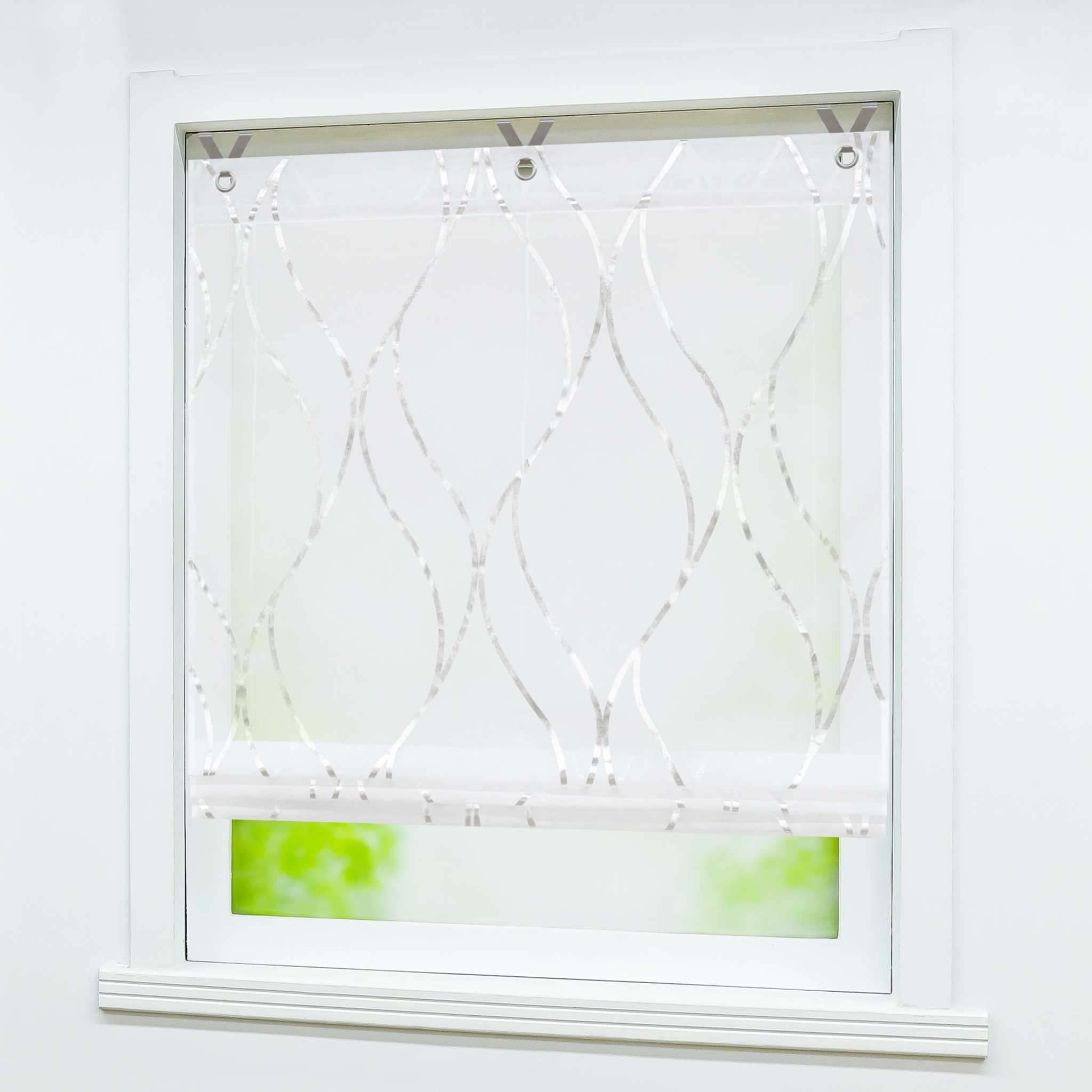 Roman Shade with Wave Pattern 1 Piece