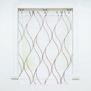 Roman Shade with Wave Pattern 1 Piece - Brown, H x W 130 x 60cm