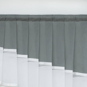 Romantic Curtain with Valance 2-in-1 Design - Gray, W x H 140 x 140cm