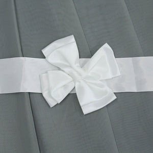 Romantic Curtain with Valance 2-in-1 Design - White, W x H 60 x 140cm