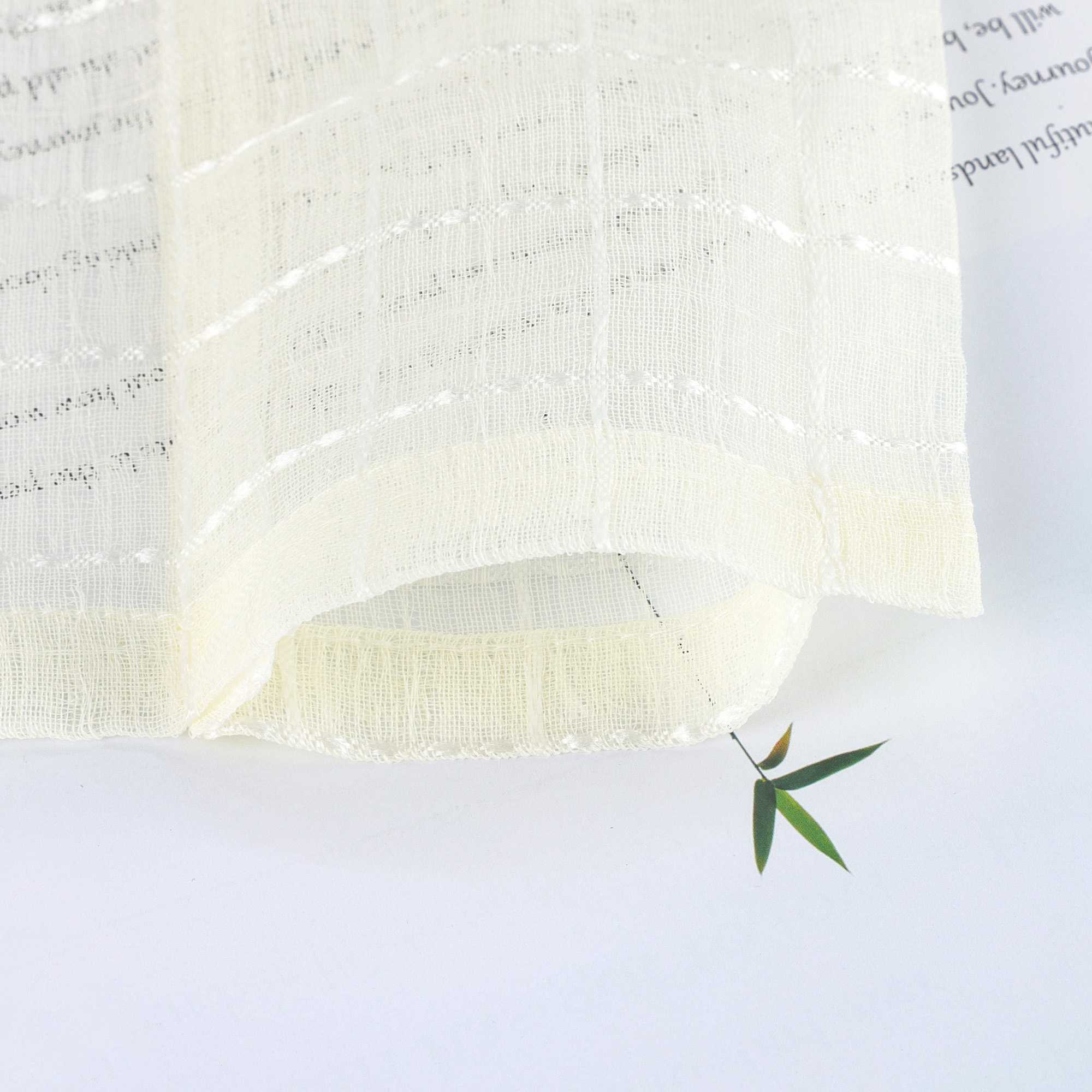 Cafe Curtain with Check Pattern and Decorative Ribbon - yellow, W x H 140 x 160cm