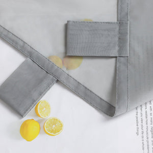 Cafe Curtain Solid Color with Tab-Top Hanging - Gray, H x W 30 x 120cm