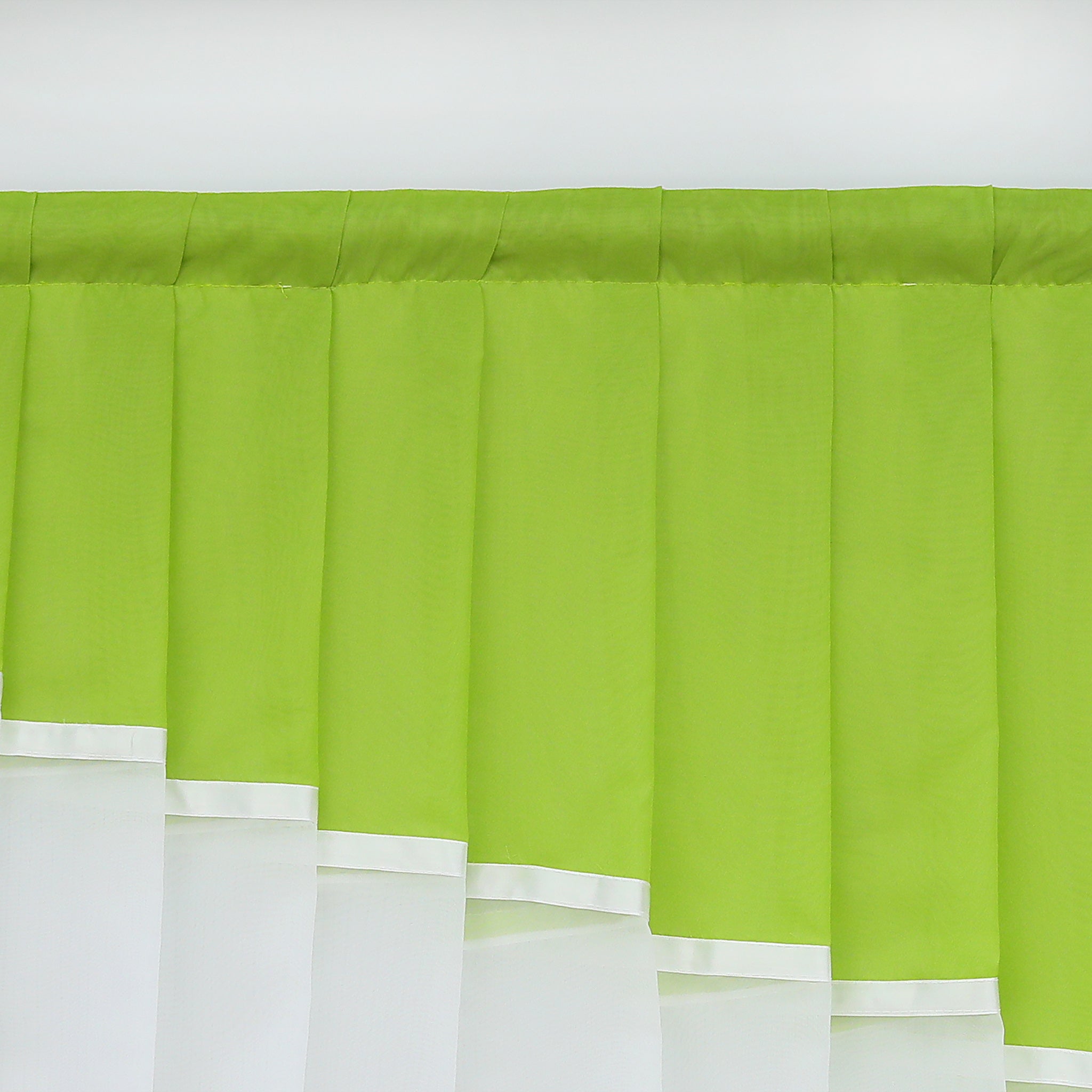 Romantic Curtain with Valance 2-in-1 Design - Beige, W x H 120 x 140cm