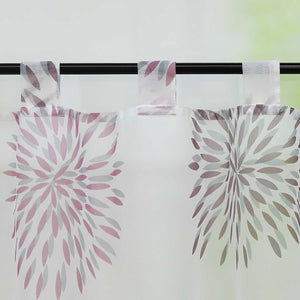 Cafe Curtain with Fireworks Motif - Festive Window Decor - Green, H x W 60 x 120cm