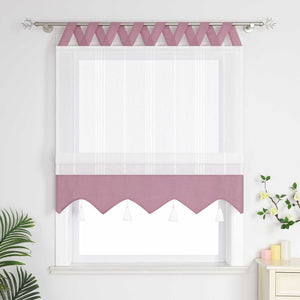 Delien Roman Shade with Tab-Top Hanging and Tassels