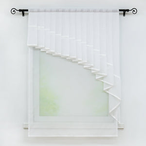 Romantic Curtain with Valance 2-in-1 Design - Green, W x H 60 x 140cm