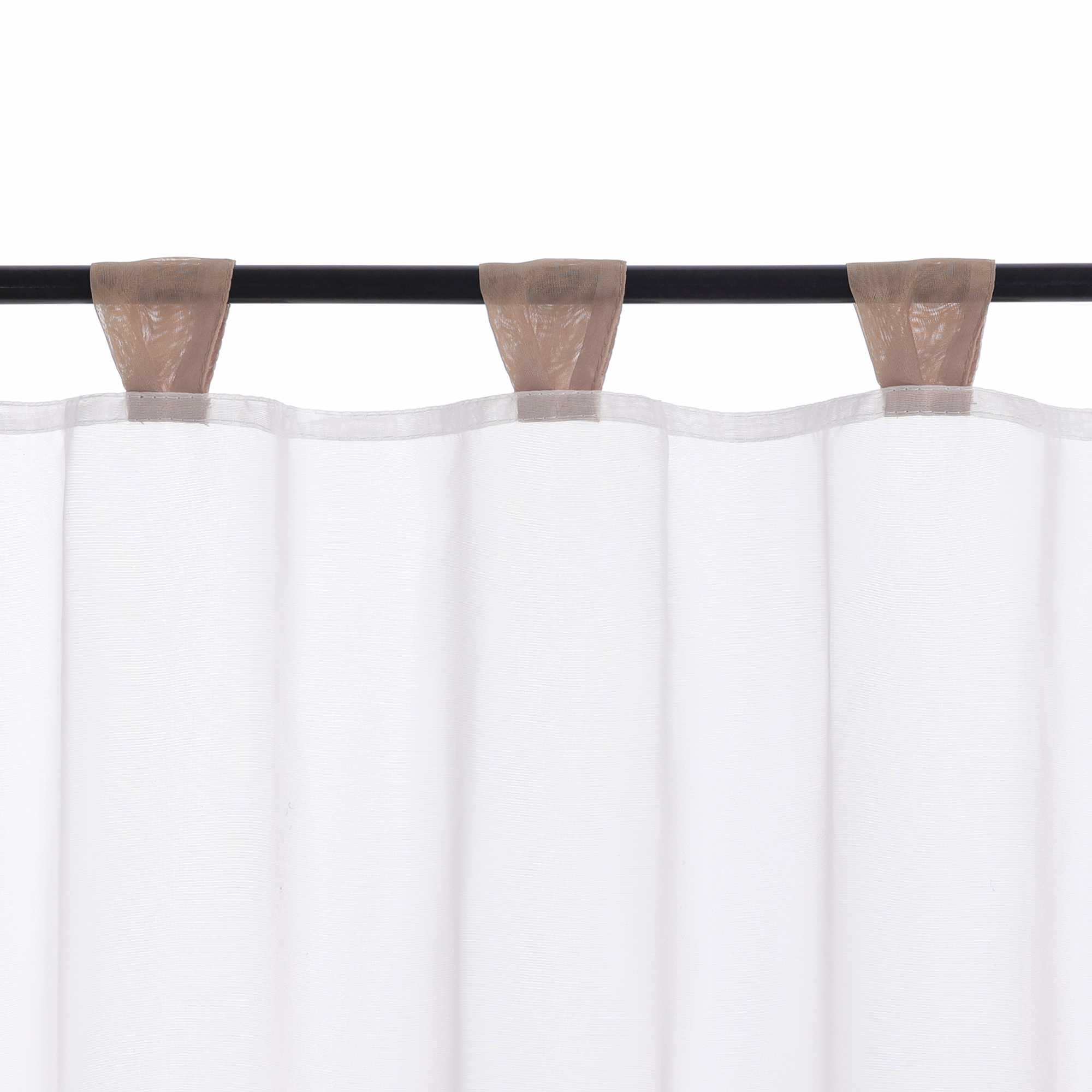 Cafe Curtain with Decorative Ribbon - Green, H x W 45 x 90cm
