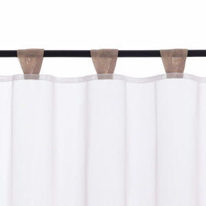 Cafe Curtain with Decorative Ribbon - Green, H x W 45 x 90cm