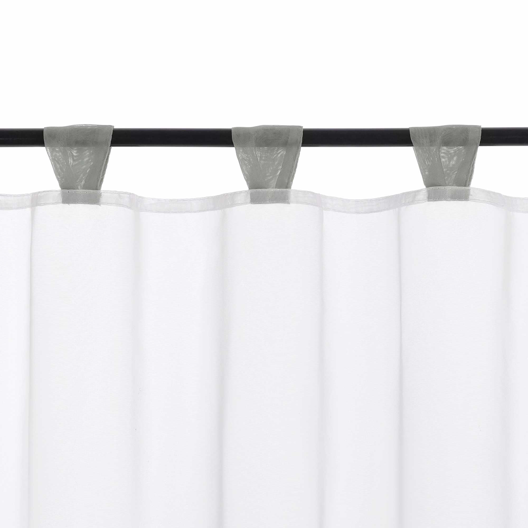 Cafe Curtain with Decorative Ribbon - Burgundy, H x W 45 x 90cm