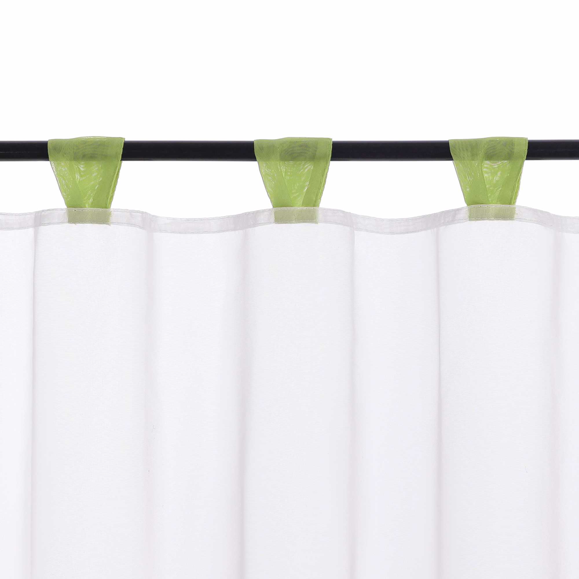 Cafe Curtain with Decorative Ribbon - Brown, H x W 45 x 145cm
